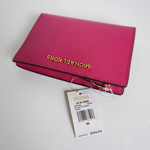 Michael Kors Bags Michael Kors Card Case Carryall Wallet Hot Pink